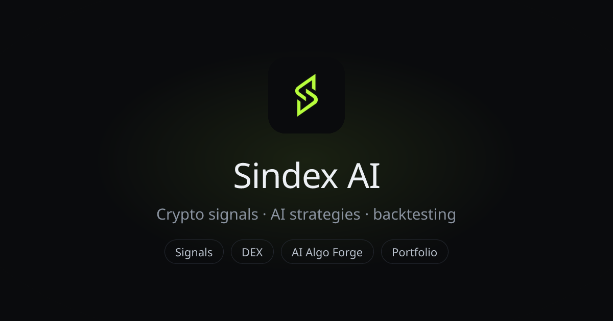 Sindex AI — Crypto Signals, AI Strategies & Alerts